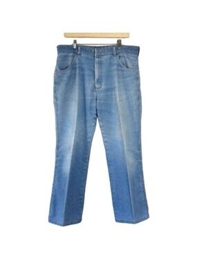 Wrangler High Rise Retro Light Wash Trousers Jeans 36
